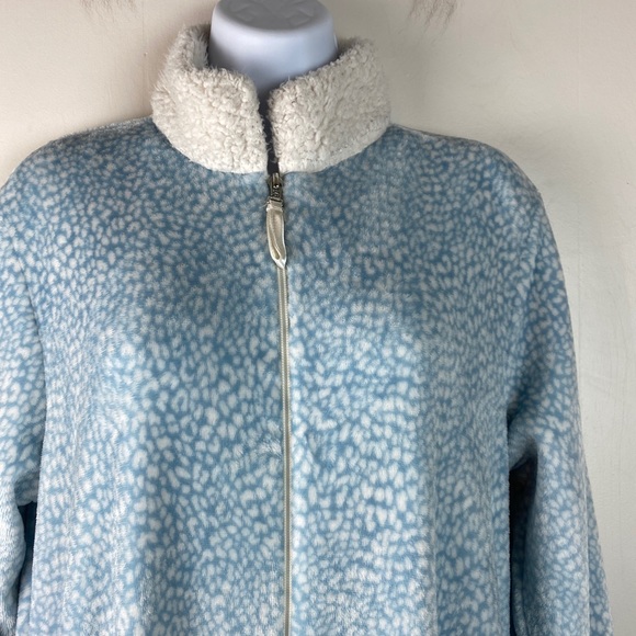 Oscar De La Renta Robe House Coat Sz S/M Full Zip - Picture 4 of 11